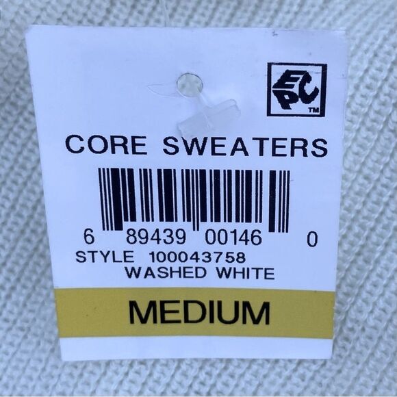 NWT New Bar III Winter White Cowl Neck Sweater Dress/Tunic Asymmetrical Zipper M - Picture 6 of 7